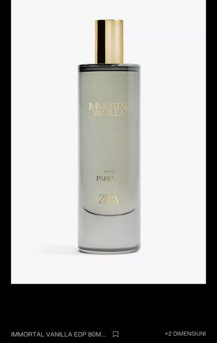 Parfum Zara eau de parfum Immortal Vanilla nou, sigilat, 80 ml