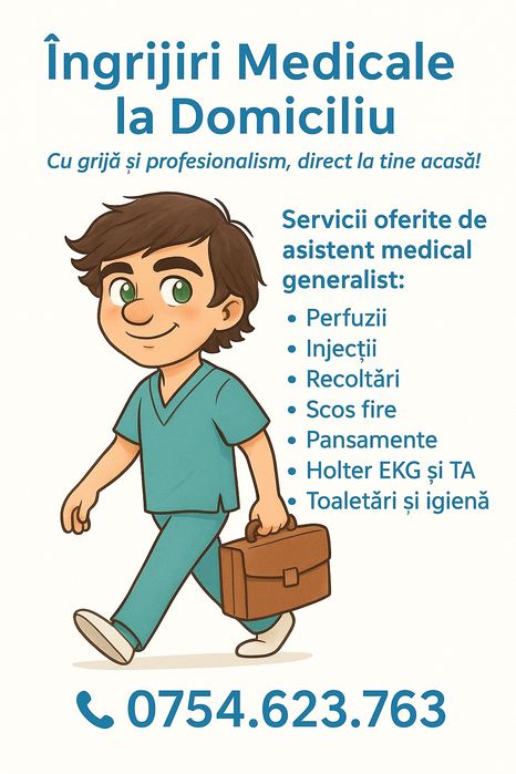 Perfuzii/Injecții/Pansament/Recoltări/Igienă/Escare/Holter/Scos fire