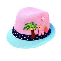 Пъстроцветни летни детски шапки за момичета