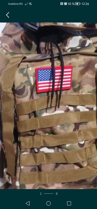 Rucsac camuflaj de munte de capacitate mare 80l, impermeabil, nou.