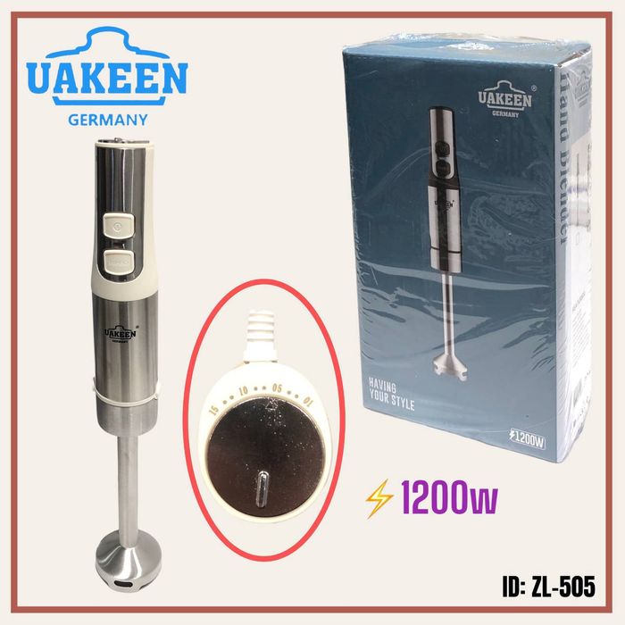 Погружной блендер UAKEEN ZL-505 Pogrujnoy blender Hand чоппер миксер