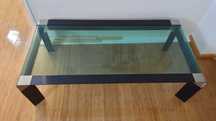 Vand masa din sticla si metal 140 x 70 x 42 cm