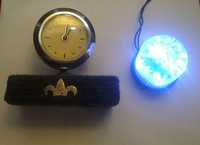Set ceas retro cu alarma (cu baterie) si lampa de veghe la 220V