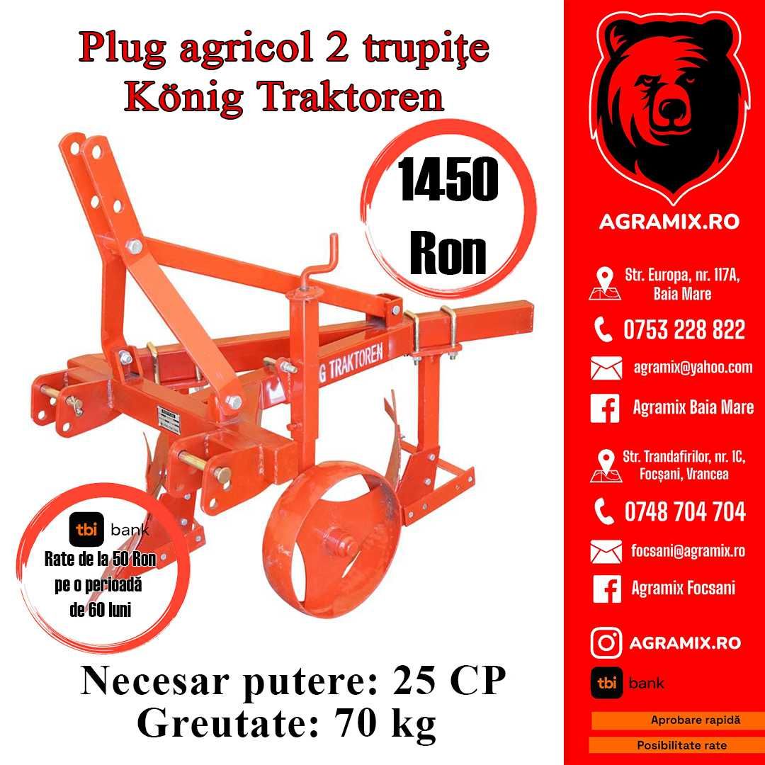 Plug agricol nereversibil cu 2-3 trupite noi Agramix