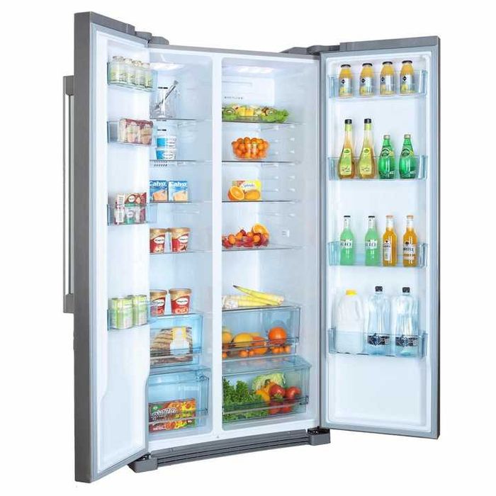 Side by Side Haier, 580 l, Clasa A+, No Frost, H 190 cm, Argintiu