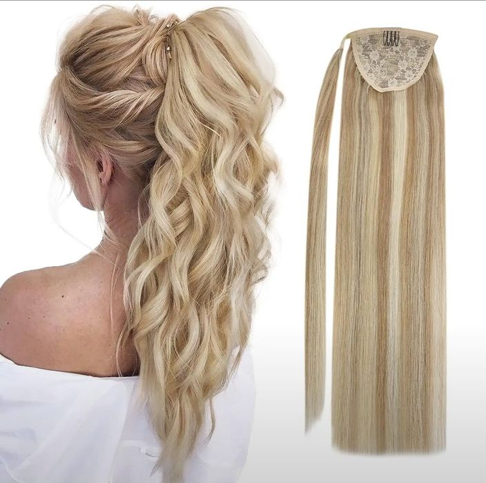 Хвост из натуральных волос