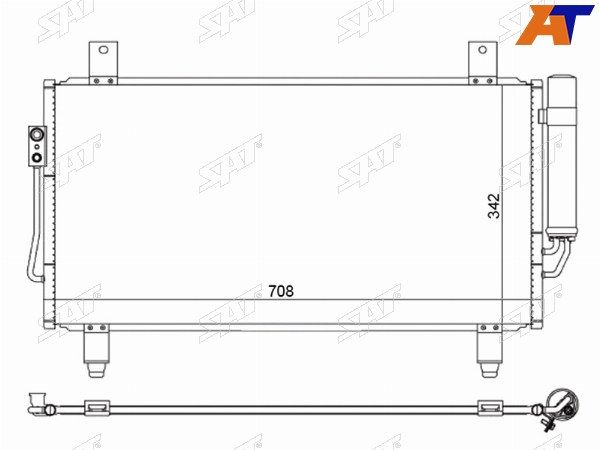 Радиатор кондиционера Mitsubishi Outlander