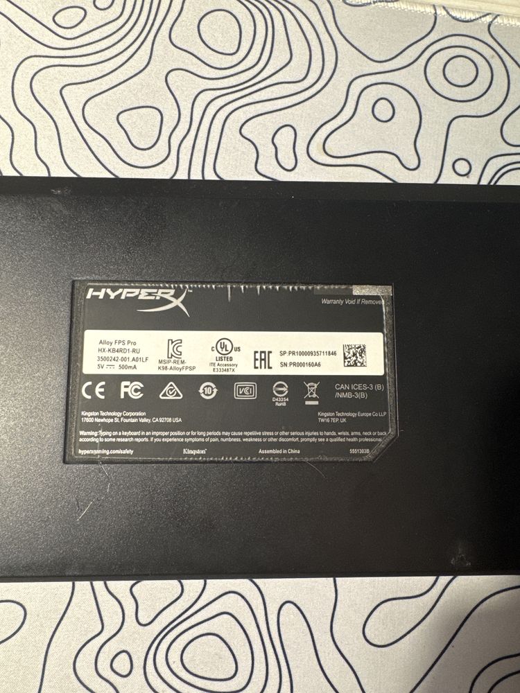 Клавиатура Hyperx Alloy fps pro