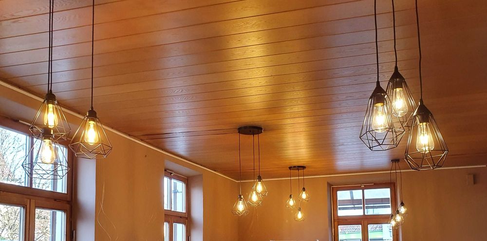 Lustră tip pendul metalic cu 3 corpuri