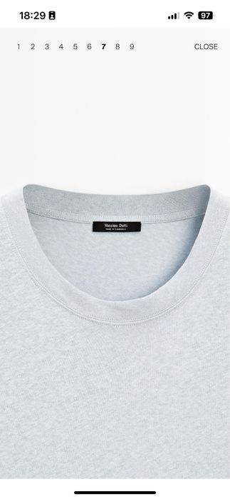 Светлосива тениска Massimo Dutti Premium M