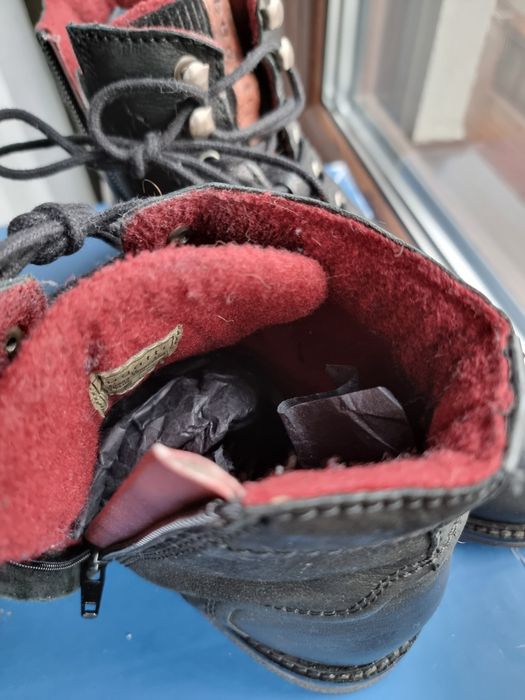 Ghete bugatti  negre din piele