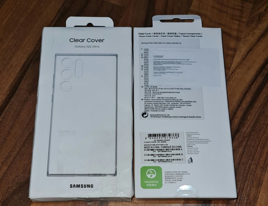 Husa silicon originala Samsung Clear Cover Galaxy S22 Ultra 5G S908