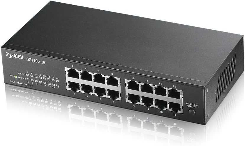 Switch Zyxel Gigabit Ethernet negestionat 16 porturi [GS1100-16]