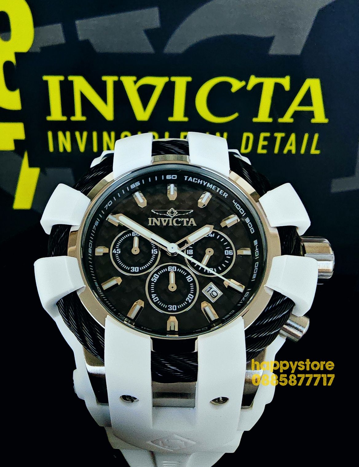 INVICTA Bolt Shock white 54 mm, Инвикта нов ръчен часовник