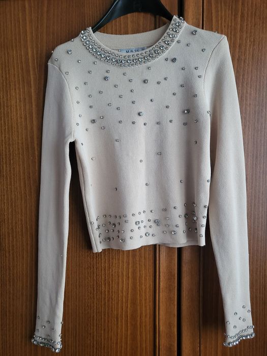 Бежава фланела с кристали