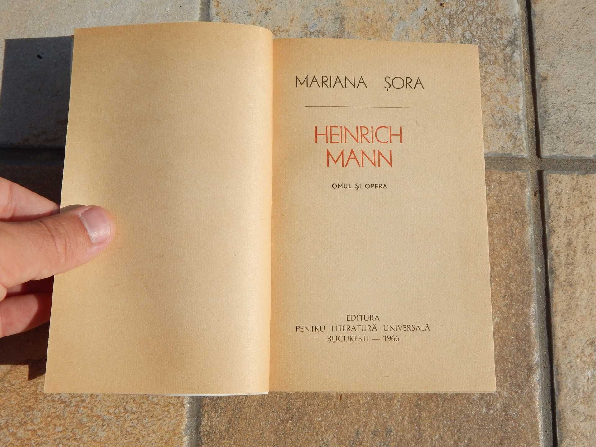 Heinrich Mann Mariana Sora Edit Literatura Universala Bucuresti 1966