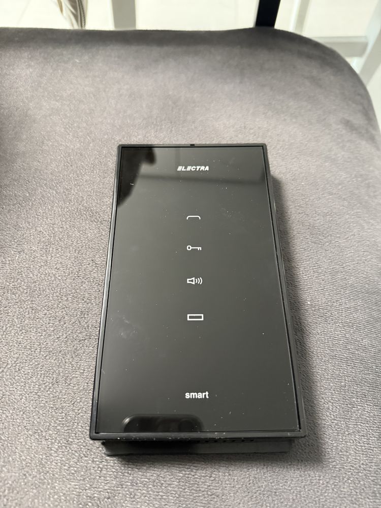 Interfon electra smart touch sticla neagra securizata