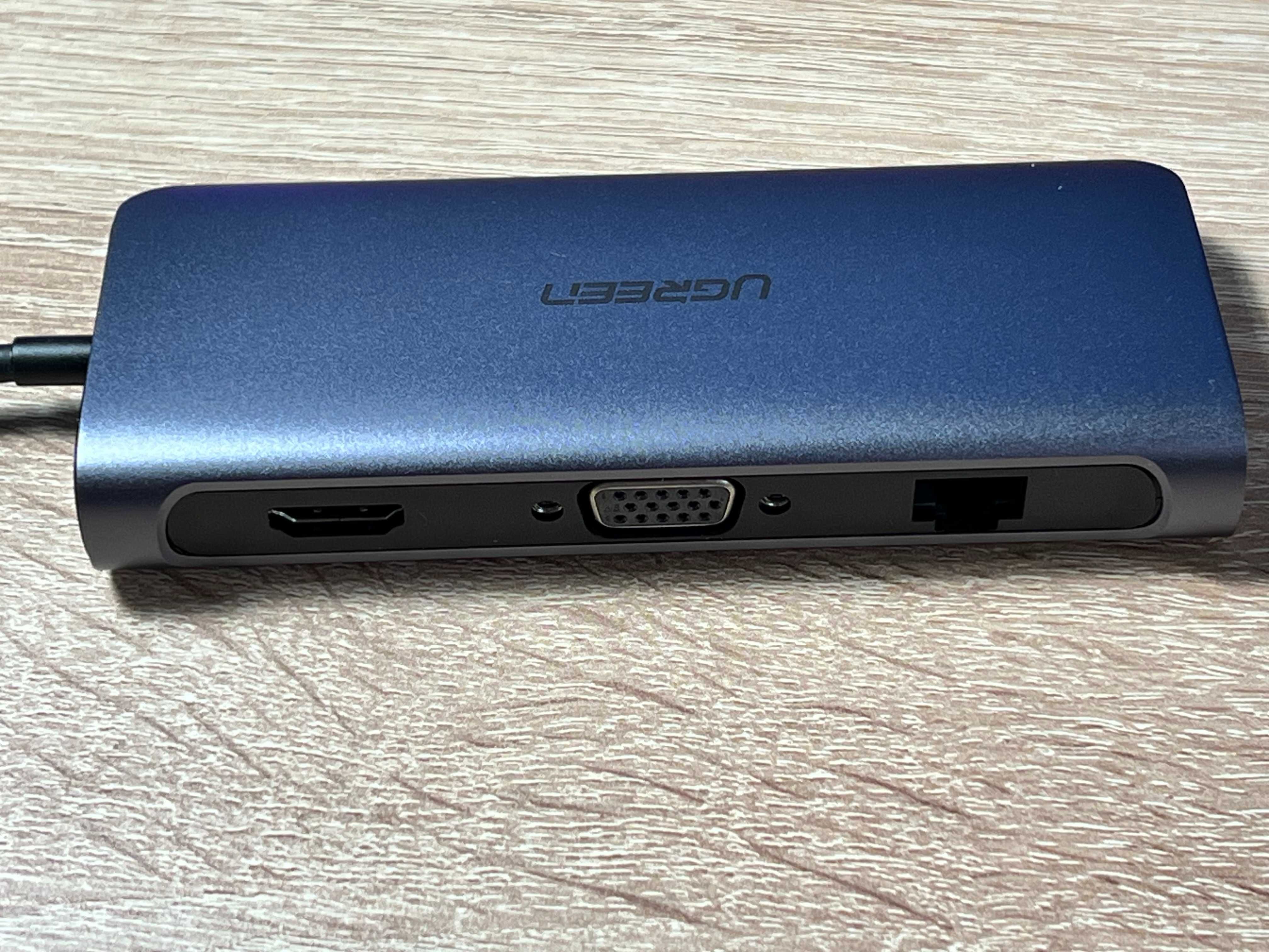 Ugreen 9-в-1 Алуминиев USB-C Hub хъб – 4K HDMI, 100W PD