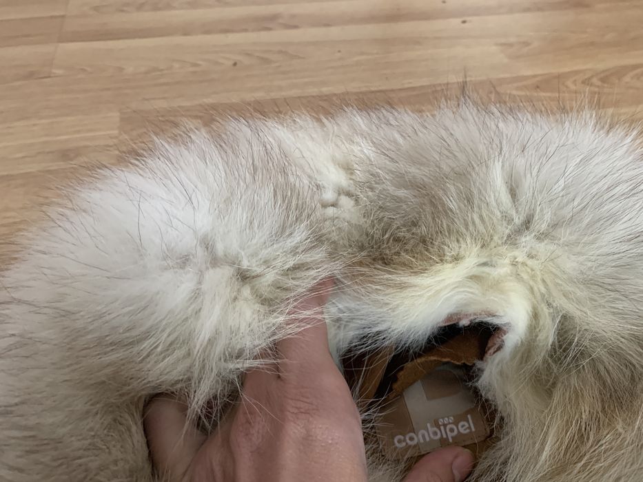 Palton Conbipel blana naturala