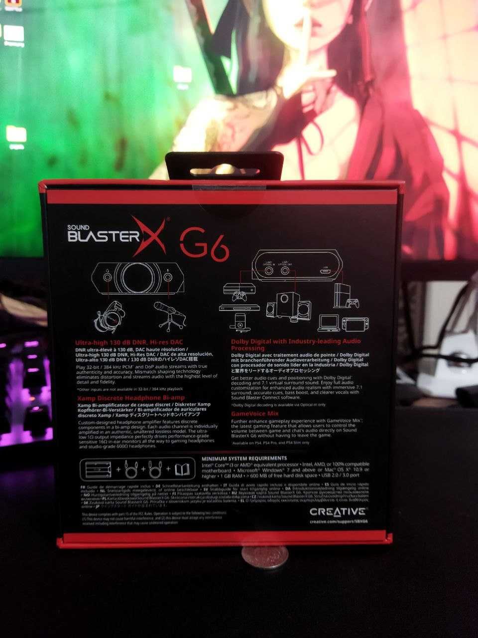 Звуковая карта Sound blasterx g6