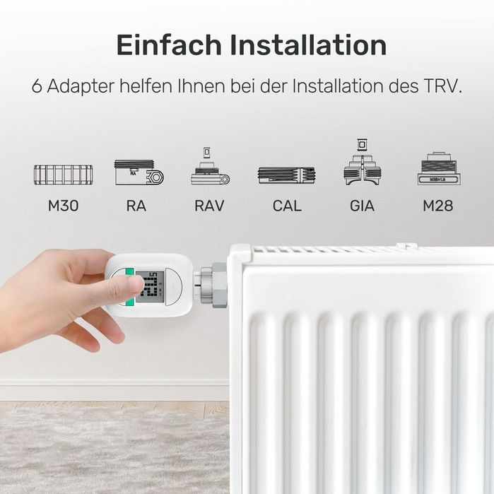 Termostat inteligent pentru radiatoare cu programare, control vocal