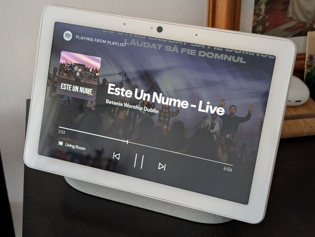 Boxa inteligenta Google Nest Hub Max, HD touchscreen 10", Camera 6.5MP