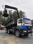 Man 6x6 bascula cu macara