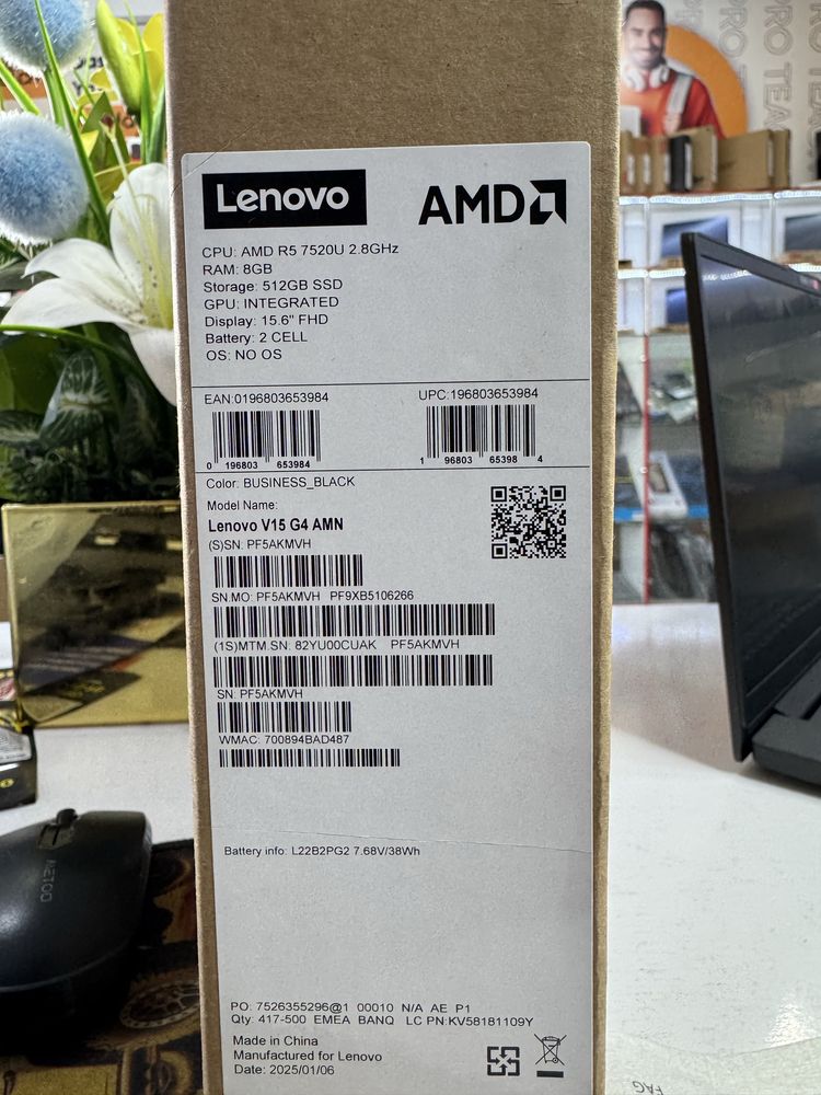 lenovo ryzen 5 7520U (i5-13) 8/512 yangisidan keldi IT va grafikaga