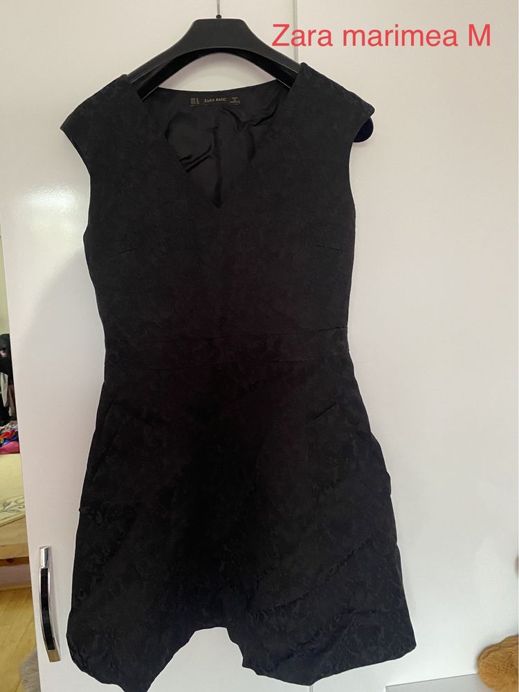 Rochie de zi, Zara, neagra, marimea M