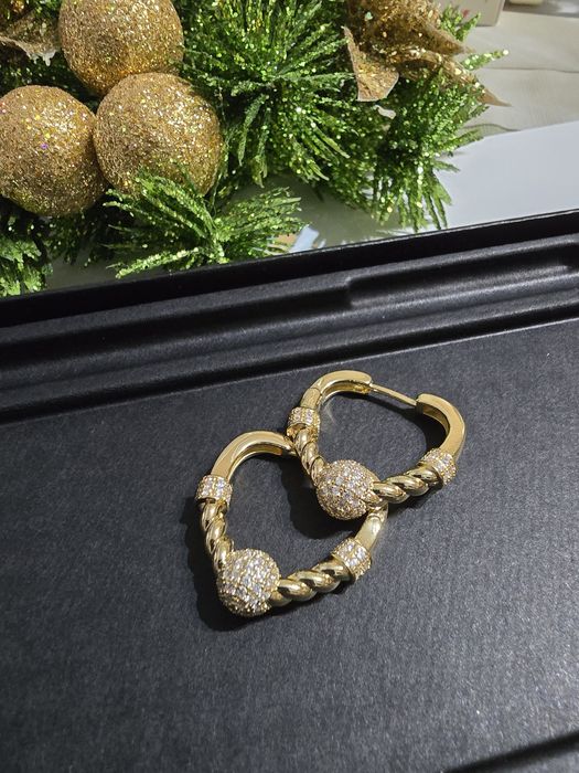 Cercei placati cu aur 14 karate