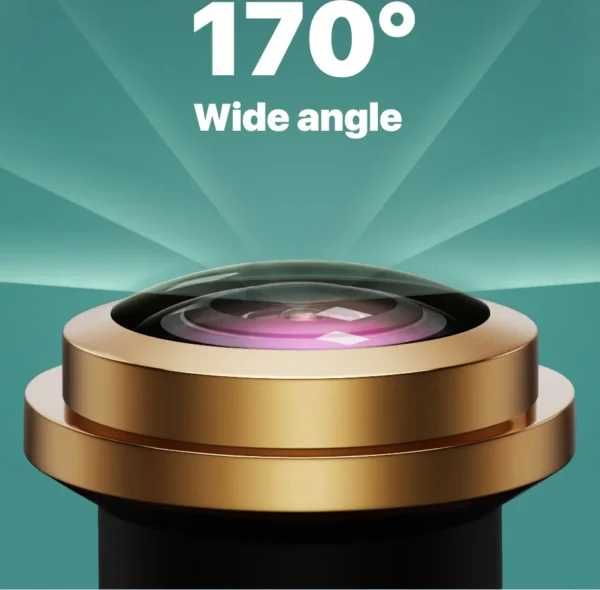 Mini Camera Marsarier Metalica Unghi 170° Golden Fisheye AHD CVBS