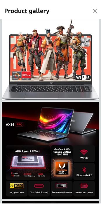 SIGILAT - Laptop Acemagic LX15 Pro - Ryzen 7 5700U - 16GB DDR4+512GB