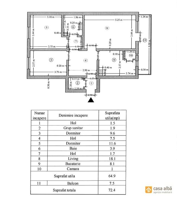 Ultracentral - UMF, 3 camere disponibil imediat, balcon generos