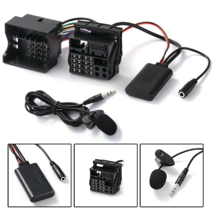 Bluetooth AUX адаптер 12Pin с микрофон 150 см за Opel CD30 CDC40 CD70