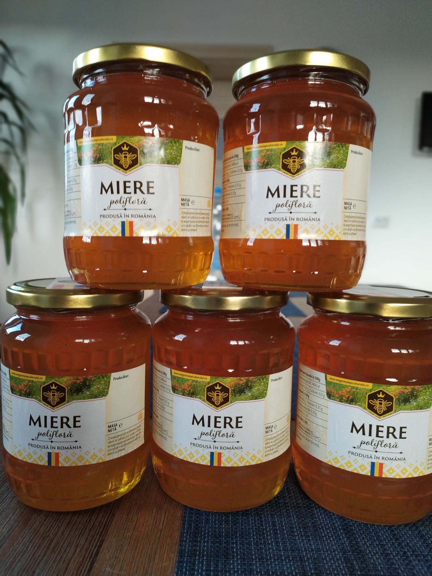 Miere poliflora 100% naturală producție 2022- 35 lei