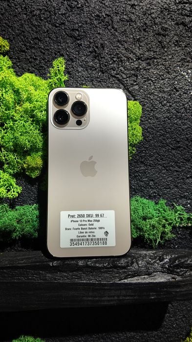 iPhone 13 Pro Max 256gb Gold Neverlocked Bat 100%/Fact+Garantie