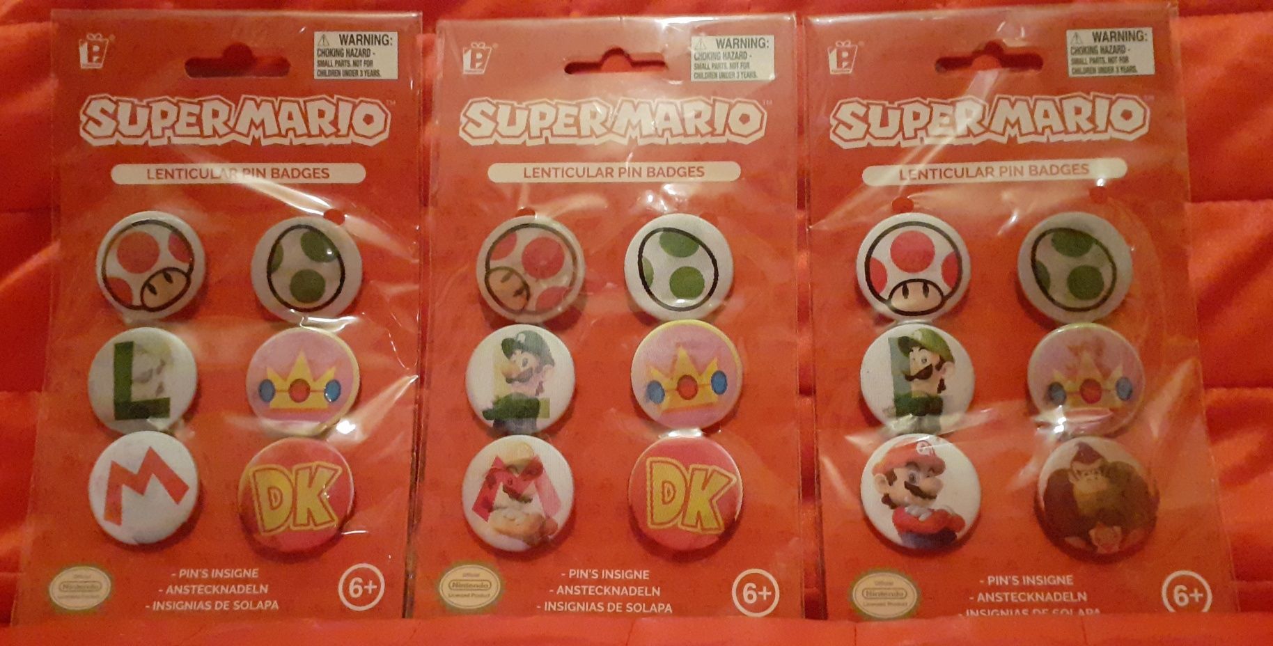 Set de 3 Insigne Lenticulare Mario