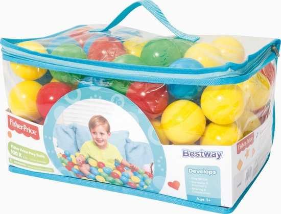Пластмасови Топки за басейн 100 броя, Fisher Price, Bestway