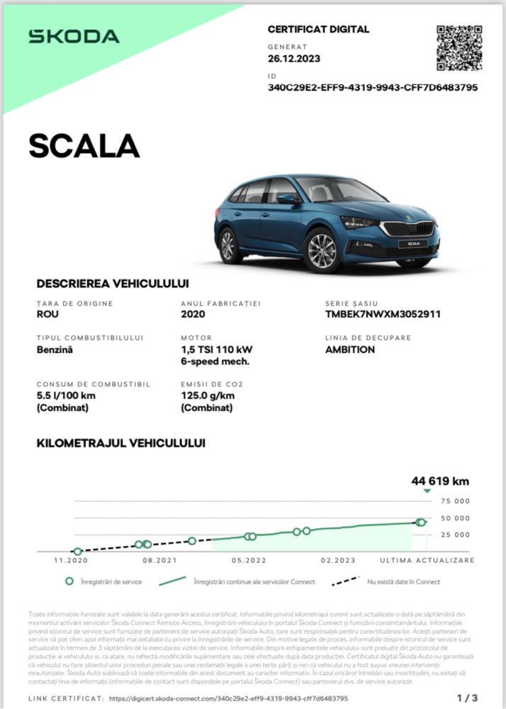 Skoda Scala 1,5 tsi 150 cp in Garantie