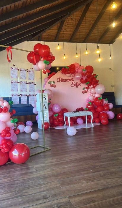 Aranjamente, decor - arcada baloane, photocorner evenimente