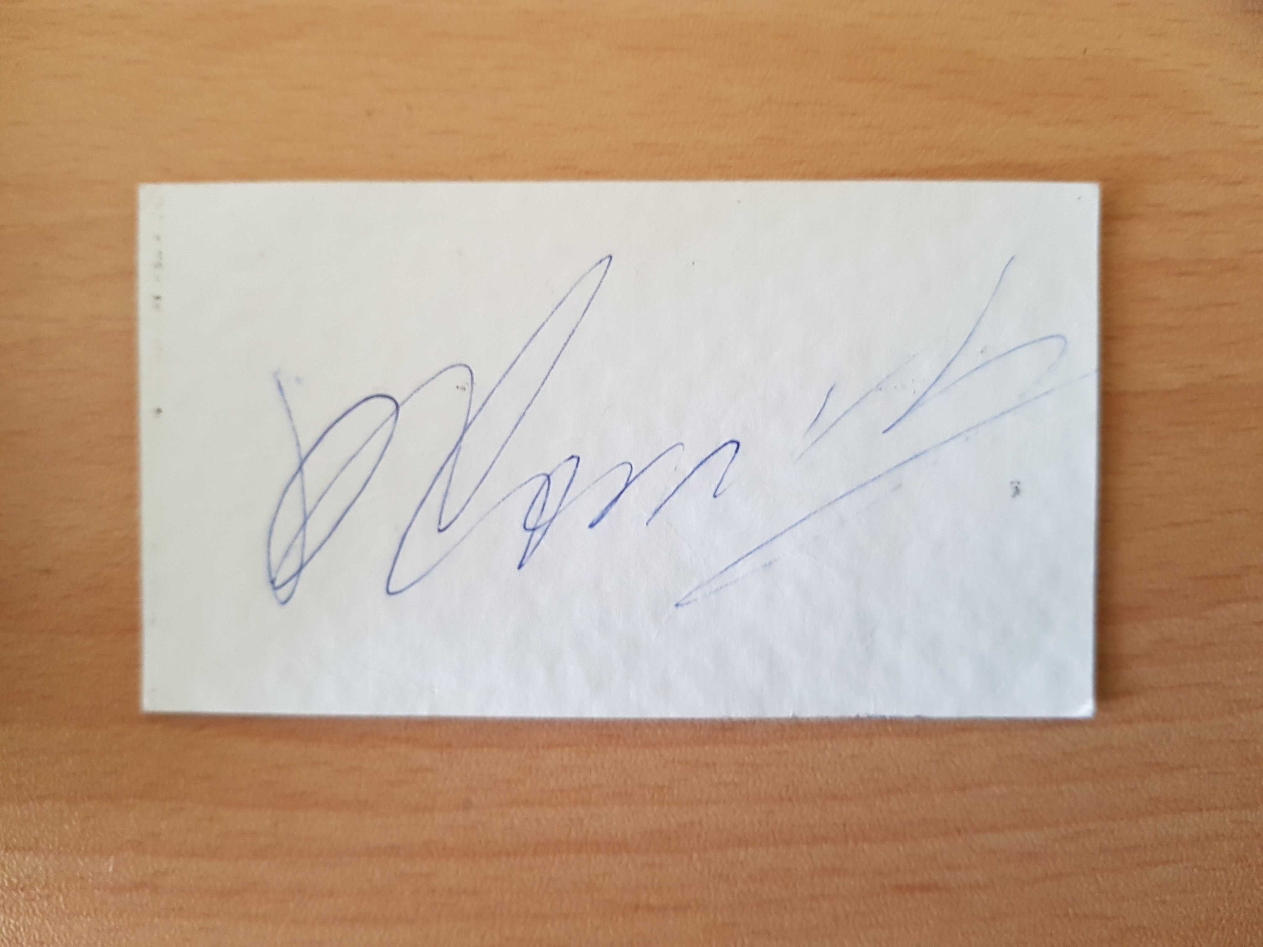 автограф на Жозе Моуриньо