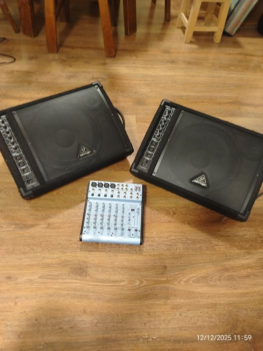 Sistem audio monitoare de scenă active plus mixer pasiv alessis behrin