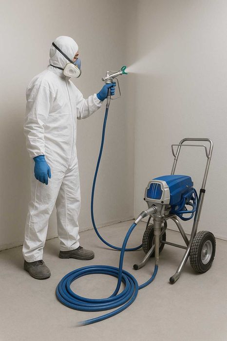 Покраска любых поверхностей безвоздушным аппаратом | Быстро и ровно