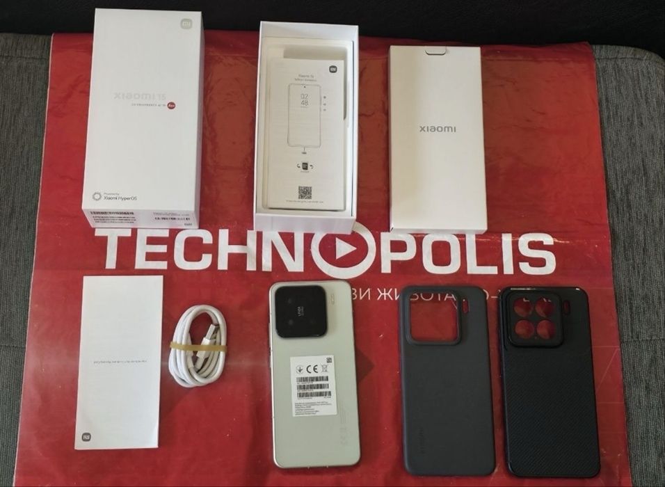 КАТО НОВ 256GB Xiaomi 15 5G Технополис Гаранция 2027 GREEN / Зелен