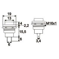 Intrerupator Metalic Intrerupator PUSH Metal Buton Fara Retinere