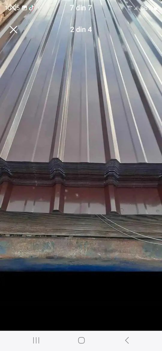 Tabla cutata gri maro roșu zincata 190x90 200x90