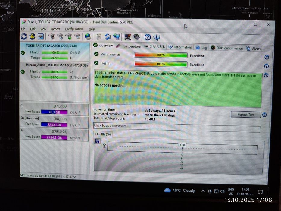 Хард диск 3ТB Toshiba DT01ACA300