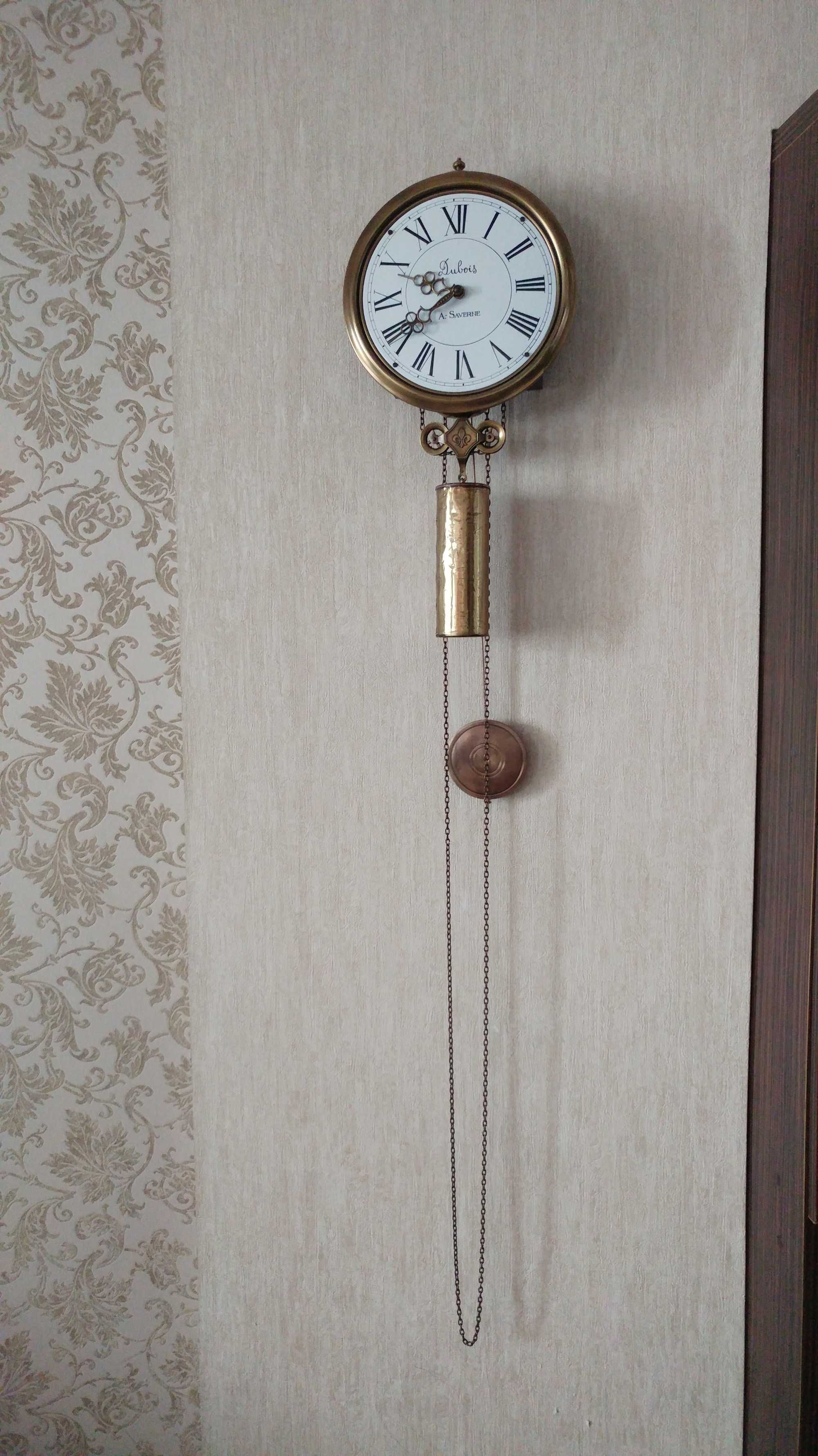 Винтажные голландские механические настенные часы из 1960х