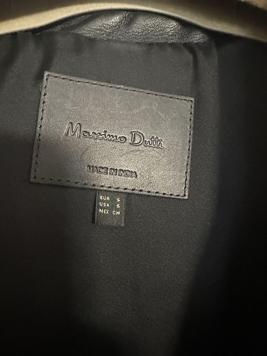 Jacheta din piele naturala Massimo Dutti