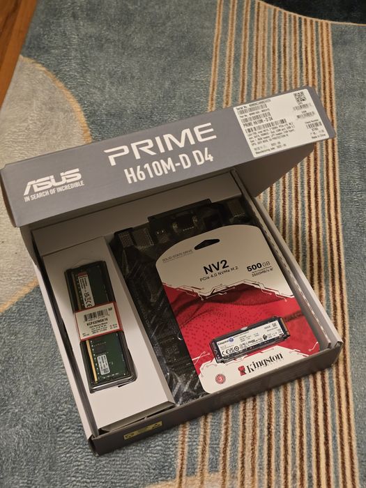 Placa de baza Asus PRIME H610M-D D4 LGA 1700 + DDR4 16GB + SSD 500GB